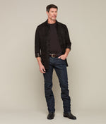 Lucchese Bootmake Smooth Goat Belt - Black Cherry