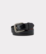 lucchese bootmake Smooth Goat Belt - Black