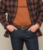 Lucchese Bootmake Smooth Goat Belt - Chocolate