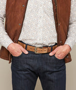 Lucchese Bootmake Smooth Mad Dog Goat Belt - Tan