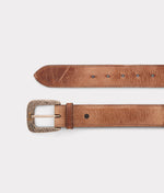 Lucchese Bootmake Smooth Mad Dog Goat Belt - Tan