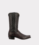 lucchese bootmake Walter Boot - Black Cherry + Black