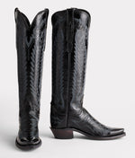 Lucchese Bootmake Priscilla Boot - Crinkle Patent Black