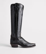 lucchese bootmake Priscilla Boot - Crinkle Patent Black