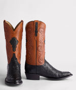 Lucchese Bootmake Randall Boot - Black + Cognac Cowboy Boots