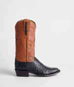 lucchese bootmake Randall Boot - Black + Cognac Cowboy Boots