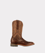 lucchese bootmake Rowdy Ostrich Boot - Antique Chocolate