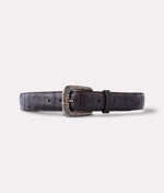 lucchese bootmake Ultra Belly Caiman Belt - Chocolate