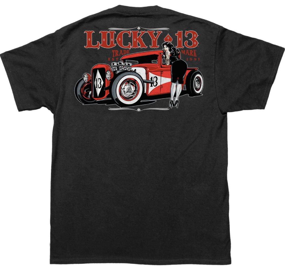 lucky 13 Adrian Mens Short Sleeve Tee Shirt By Lucky 13 Black – Lucky13apparel