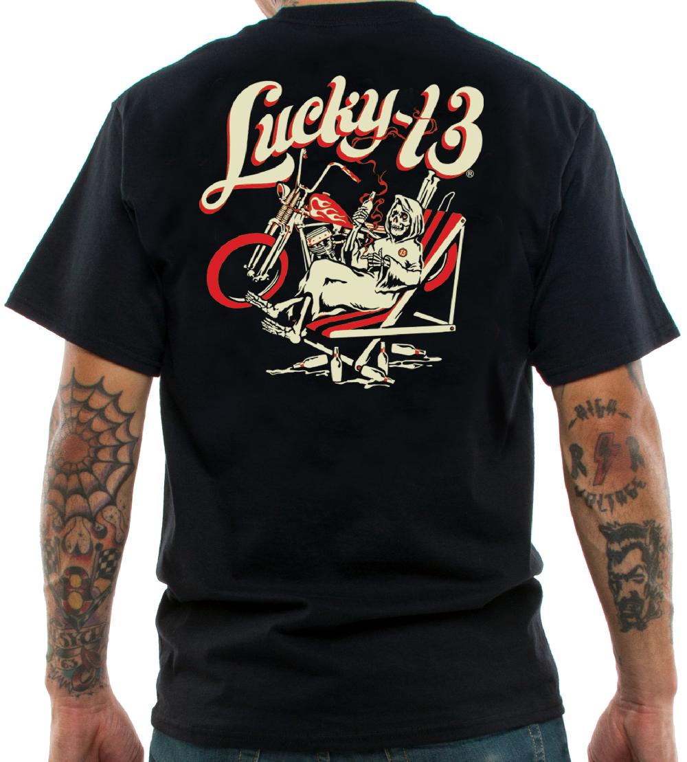 Lucky 13 ALOHA F**KERS Classic Fit Short Sleeve T-shirt Black – Lucky13apparel
