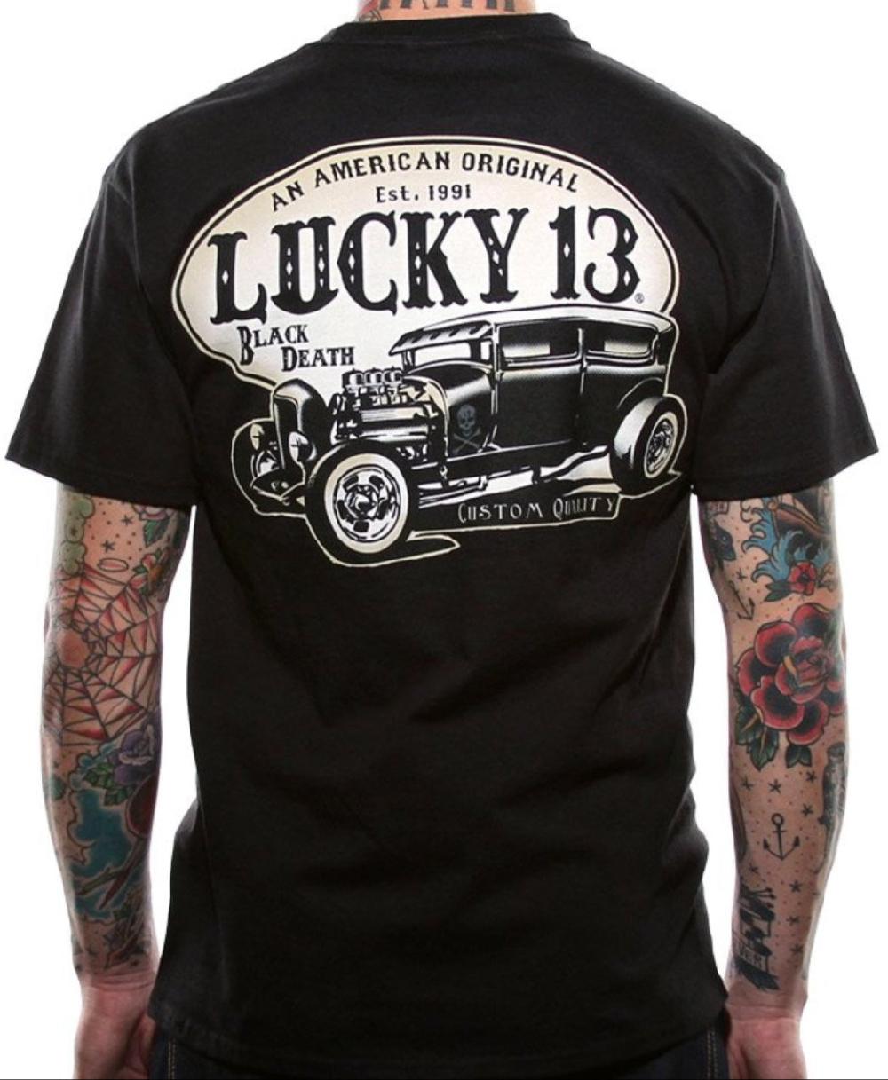 Lucky 13 American Original Mens Short Sleeve Tee Shirt By Lucky 13 Black – Lucky13apparel