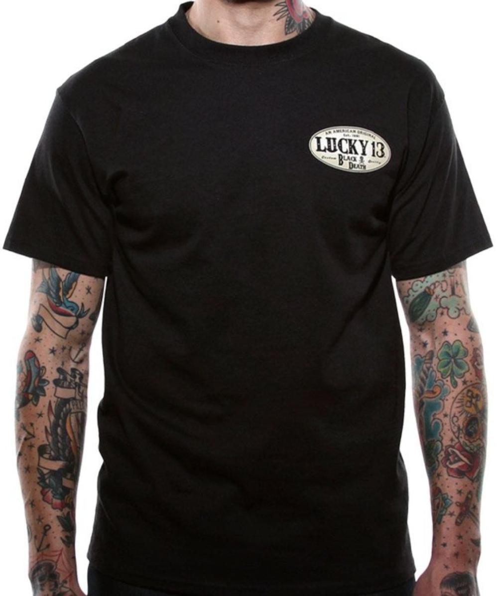 Lucky 13 American Original Mens Short Sleeve Tee Shirt By Lucky 13 Black – Lucky13apparel