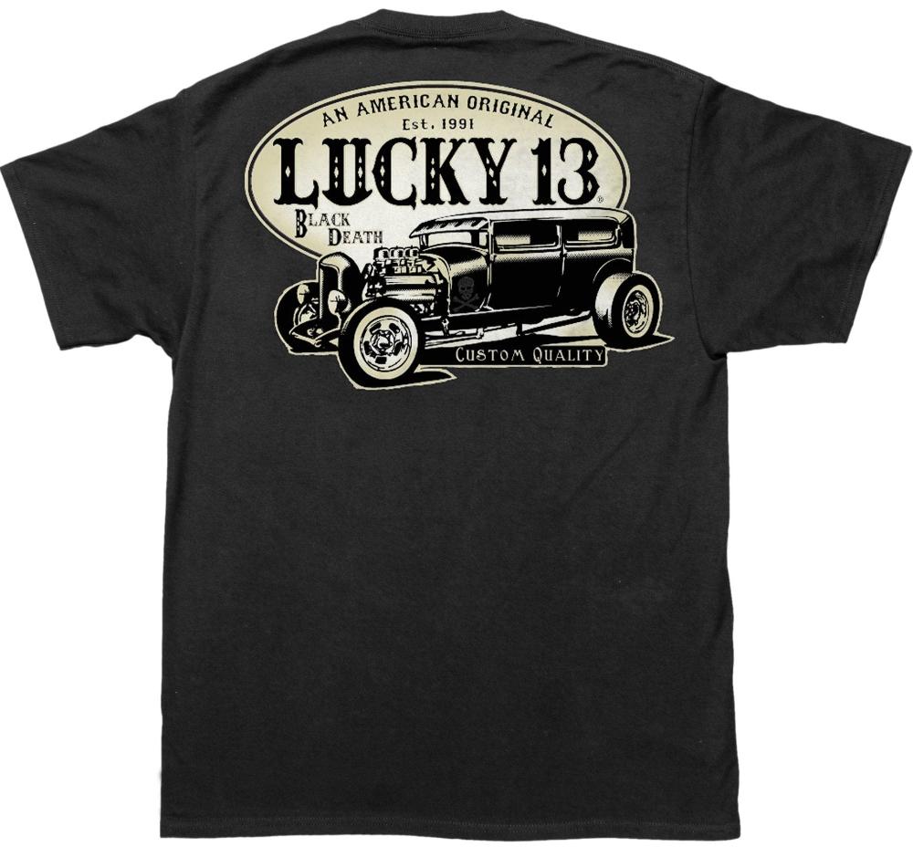lucky 13 American Original Mens Short Sleeve Tee Shirt By Lucky 13 Black – Lucky13apparel