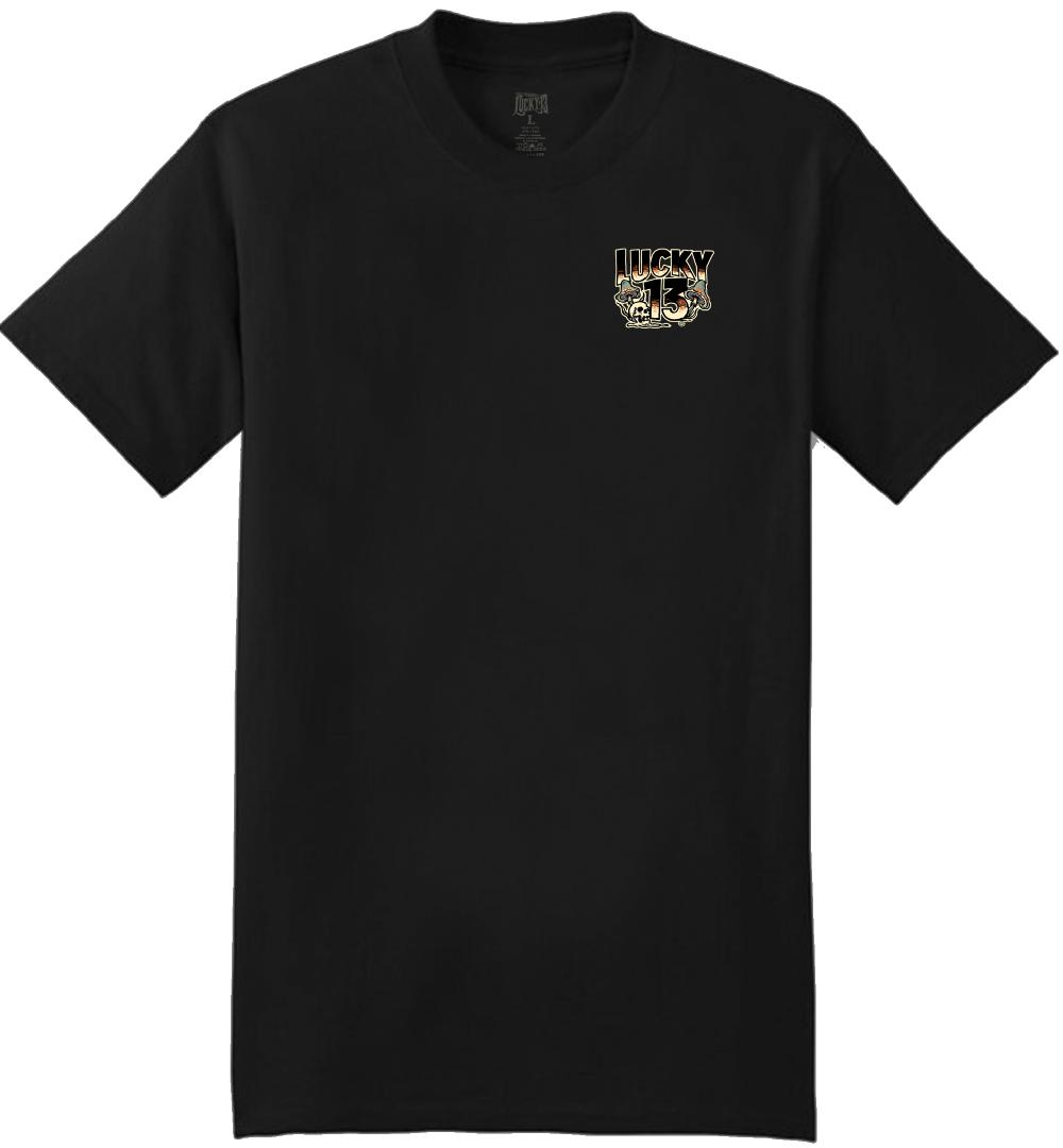 Lucky 13 BAD TRIPPIN Classic Fit Short Sleeve T-shirt Black – Lucky13apparel