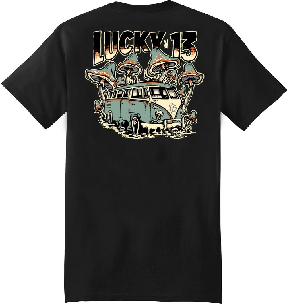 lucky 13 BAD TRIPPIN classic fit short sleeve t-shirt Black – Lucky13apparel