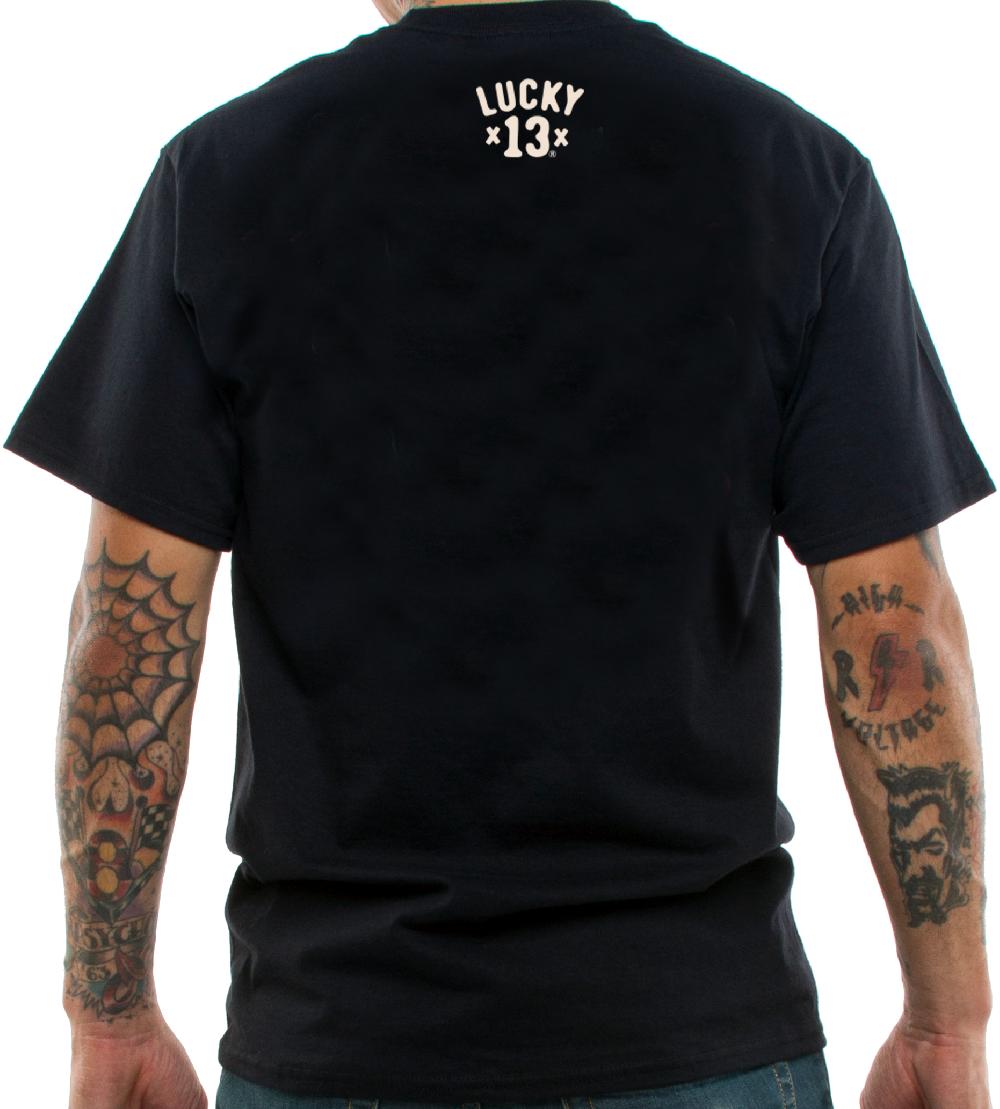 Lucky 13 BAT CAT Casual Fit Short Sleeve T-shirt Jet Black – Lucky13apparel