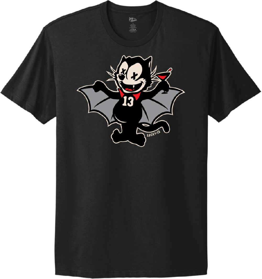 lucky 13 BAT CAT Casual Fit short sleeve t-shirt Jet Black – Lucky13apparel lucky 13 BAT CAT Casual Fit short sleeve t-shirt Jet Black – Lucky13apparel