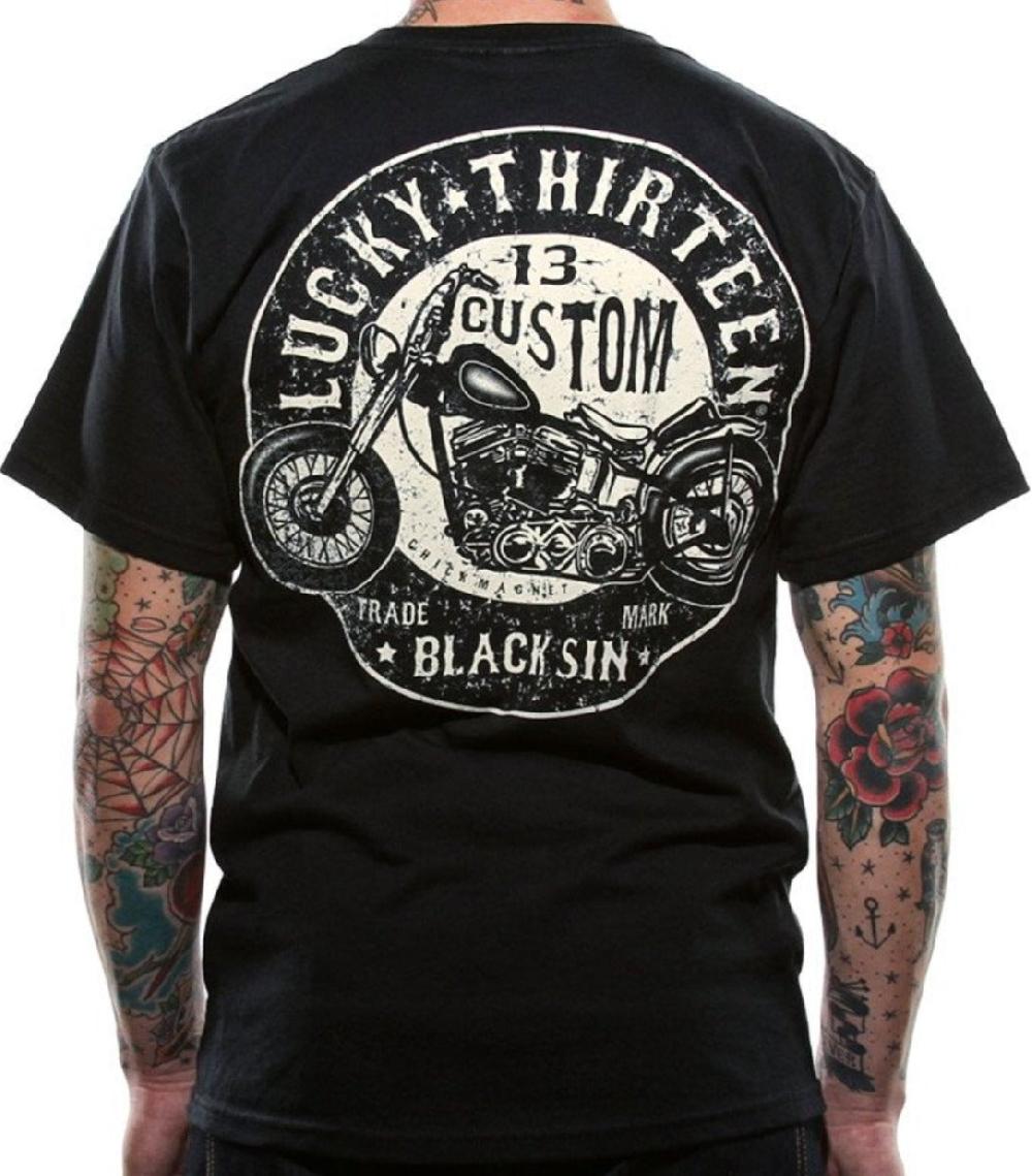 Lucky 13 Black Sin Mens Short Sleeve Tee Shirt By Lucky 13 Black – Lucky13apparel
