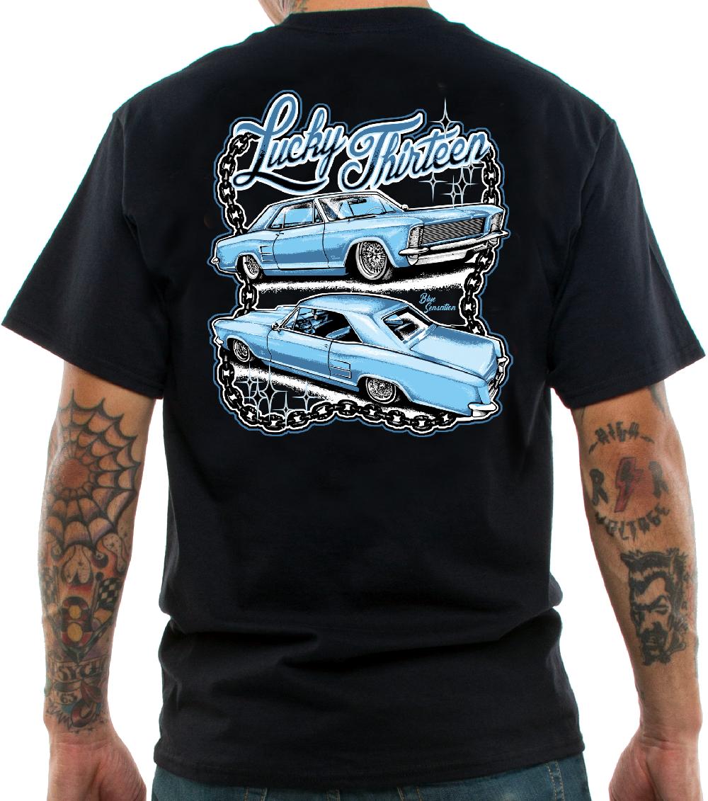 Lucky 13 BLUE SENSATION Classic Fit Short Sleeve T-shirt Black – Lucky13apparel