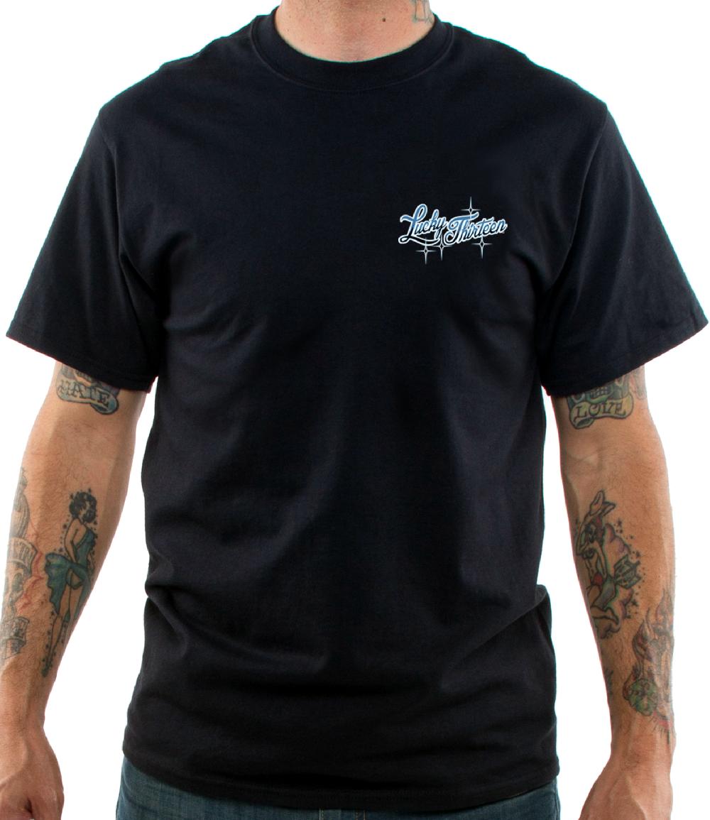 Lucky 13 BLUE SENSATION Classic Fit Short Sleeve T-shirt Black – Lucky13apparel