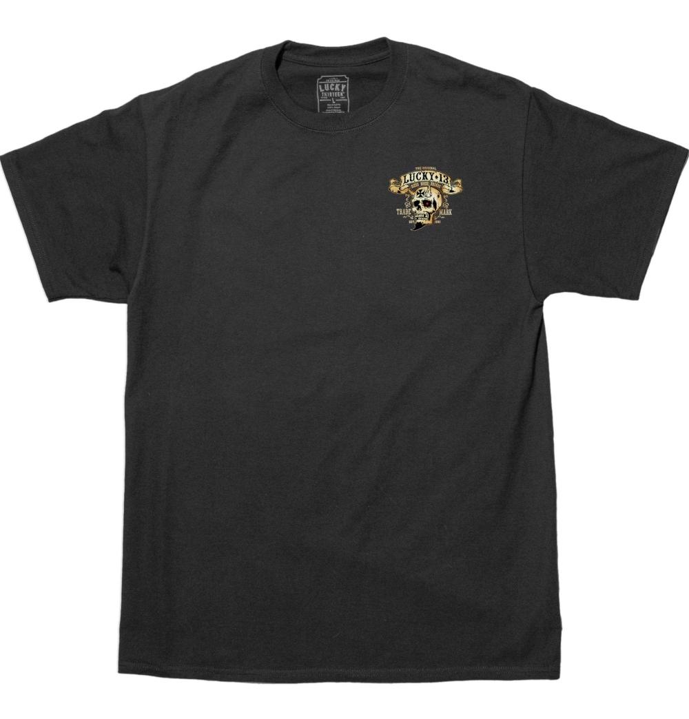 Lucky 13 Booze Bikes & Broads Mens Short Sleeve Tee Shirt By Lucky 13 Black – Lucky13apparel