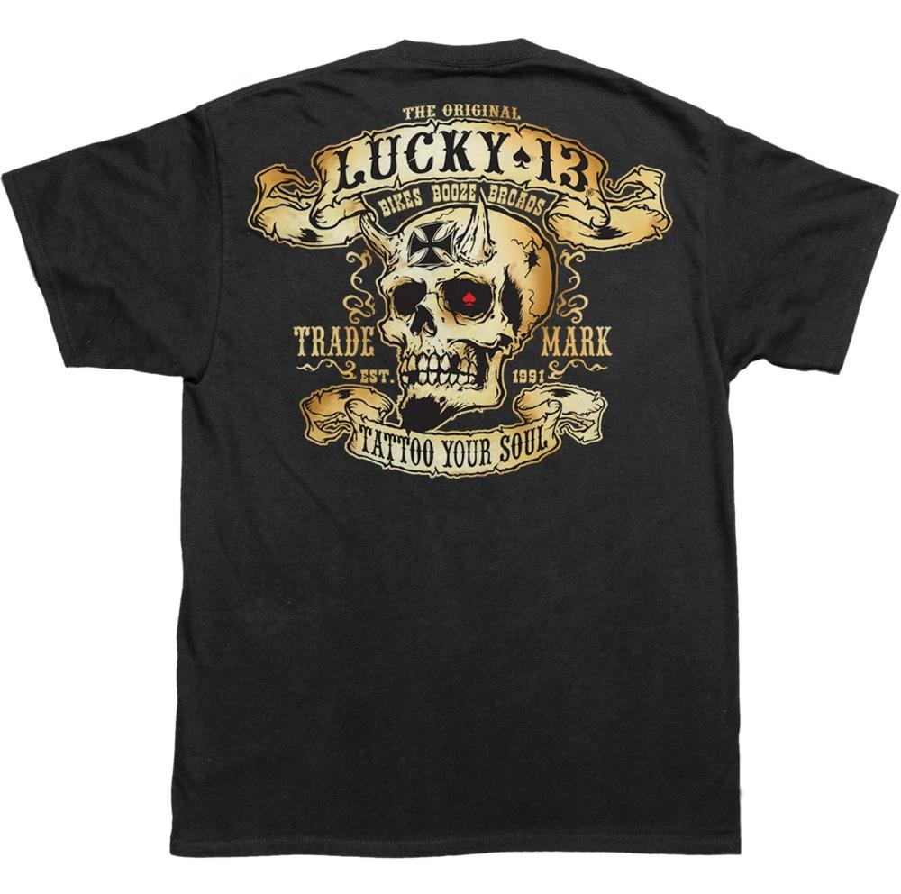 lucky 13 Booze Bikes & Broads Mens Short Sleeve Tee Shirt By Lucky 13 Black – Lucky13apparel