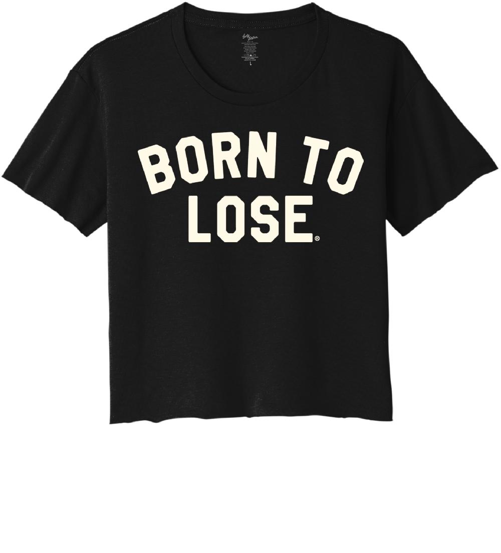 lucky 13 BORN TO LOSE crop tee Black – Lucky13apparel lucky 13 BORN TO LOSE crop tee Black – Lucky13apparel