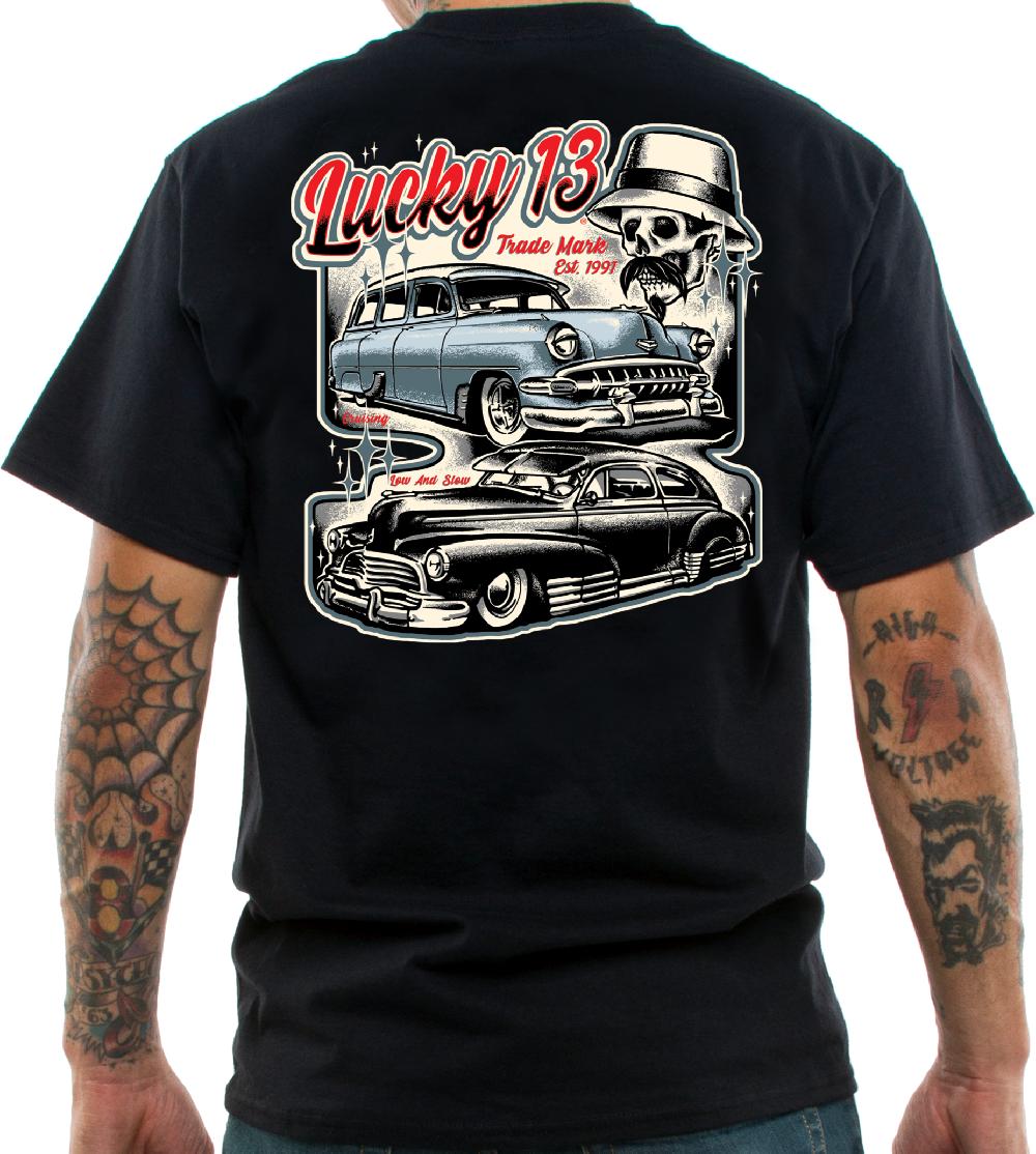 Lucky 13 BOULEVARD Casual Fit Short Sleeve T-shirt Jet Black – Lucky13apparel