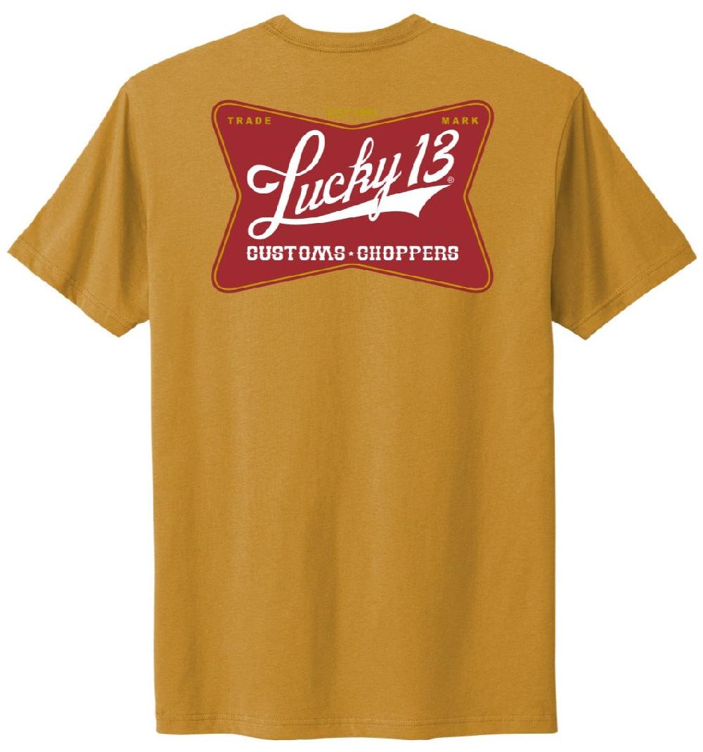 lucky 13 CUSTOM LIFE mens comfort tee Antique Gold – Lucky13apparel lucky 13 CUSTOM LIFE mens comfort tee Antique Gold – Lucky13apparel