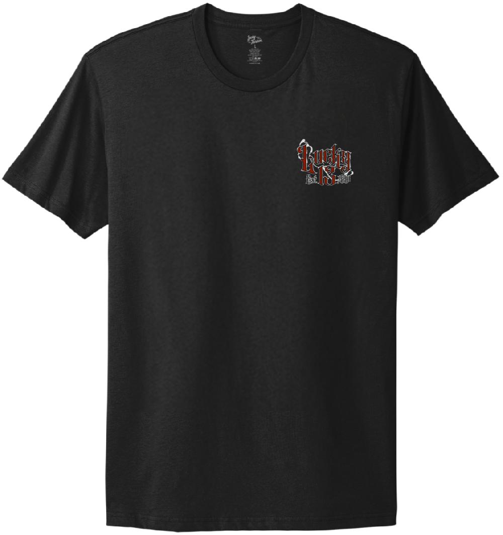 Lucky 13 DEAD MAN’S CURVE Casual Fit Short Sleeve T-shirt Jet Black – Lucky13apparel