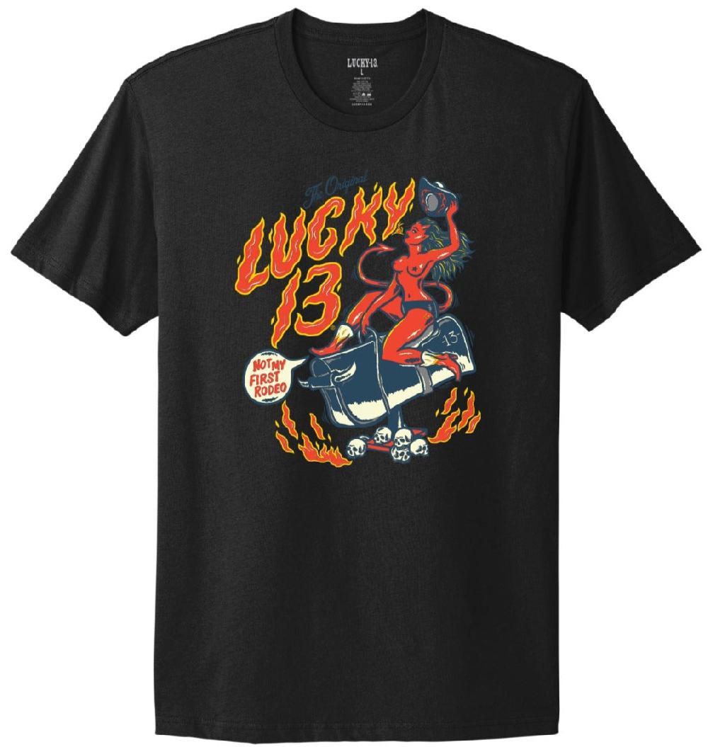 lucky 13 DEVIL GIRL mens comfort tee Black – Lucky13apparel