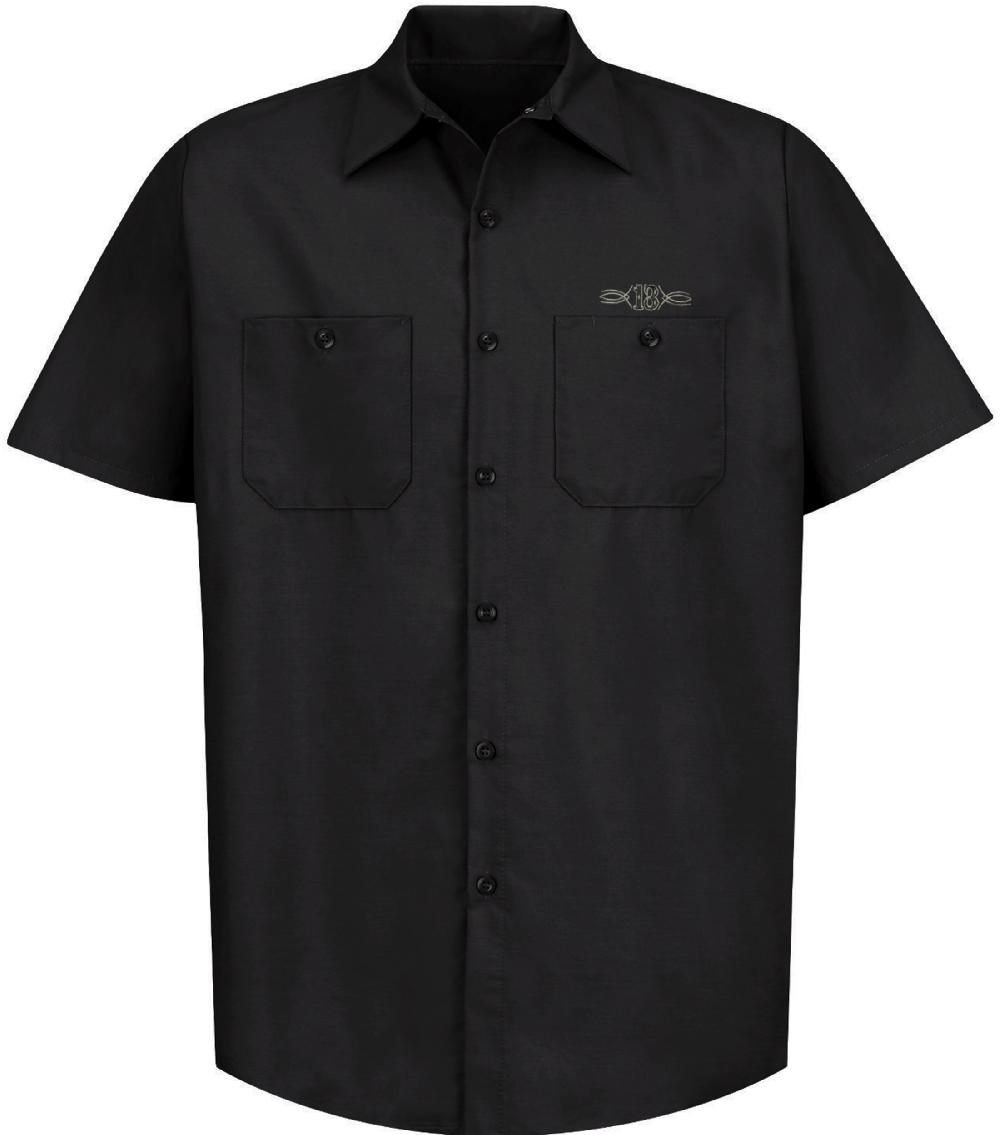 Lucky 13 DRAGGER Men’s Short Sleeve Work Shirt By Lucky 13 Black – Lucky13apparel