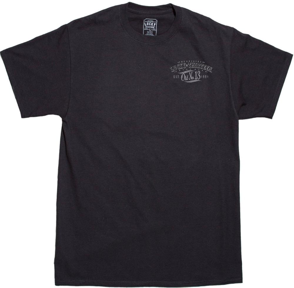 Lucky 13 DRAGGER Mens Short Sleeve Tee Shirt By Lucky 13 Black – Lucky13apparel