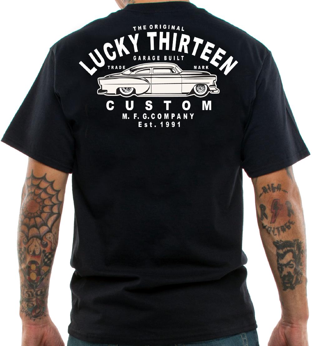 Lucky 13 GARAGE BUILT Casual Fit Short Sleeve T-shirt Jet Black – Lucky13apparel