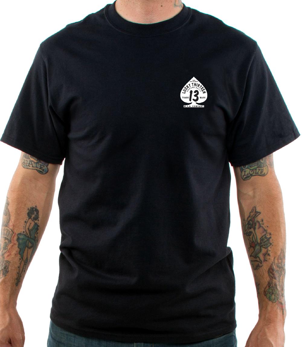 Lucky 13 GARAGE BUILT Casual Fit Short Sleeve T-shirt Jet Black – Lucky13apparel