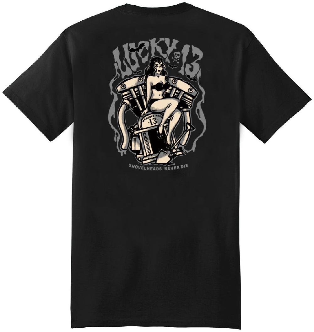 lucky 13 GRAVE GIRL Classic Fit Short Sleeve T-Shirt Black – Lucky13apparel