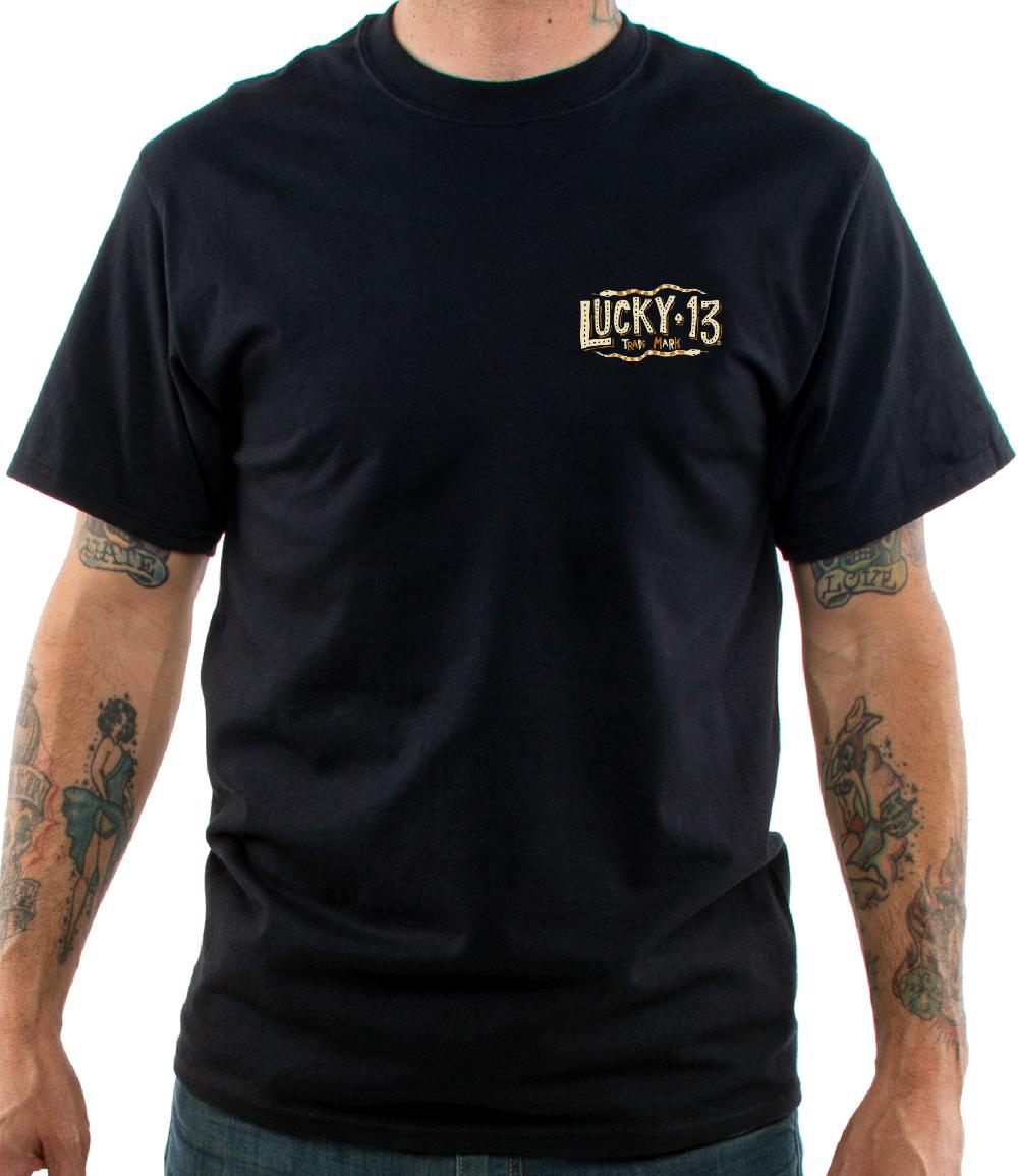 Lucky 13 HOWLIN’ Mens Comfort Tee Black – Lucky13apparel