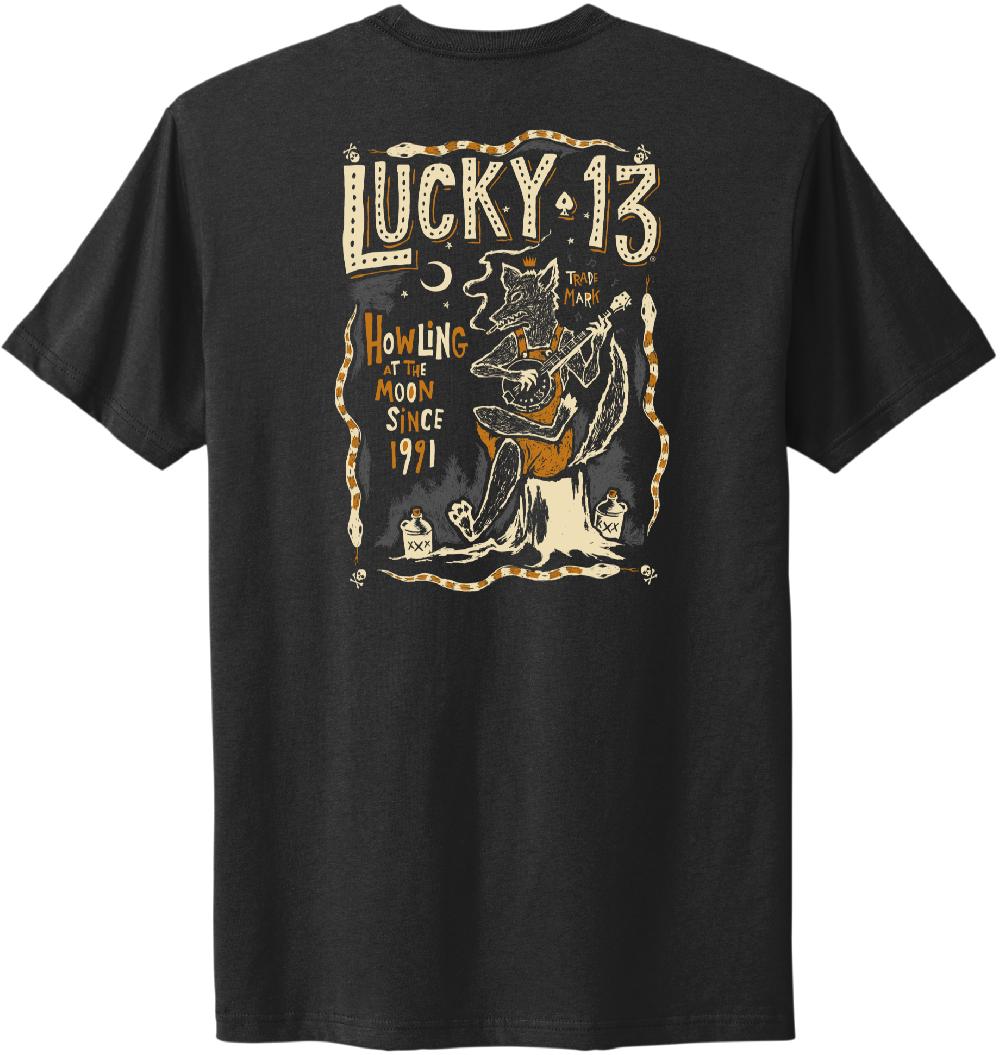 lucky 13 HOWLIN’ mens comfort tee Black – Lucky13apparel lucky 13 HOWLIN’ mens comfort tee Black – Lucky13apparel