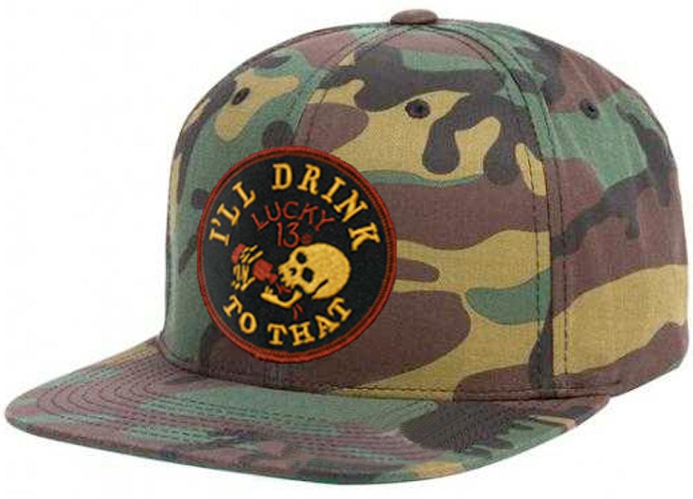lucky 13 I’LL DRINK TO THAT Flat Bill Snap Back Hat by Lucky 13 Green Camoflage – Lucky13apparel lucky 13 I’LL DRINK TO THAT Flat Bill Snap Back Hat by Lucky 13 Green Camoflage – Lucky13apparel