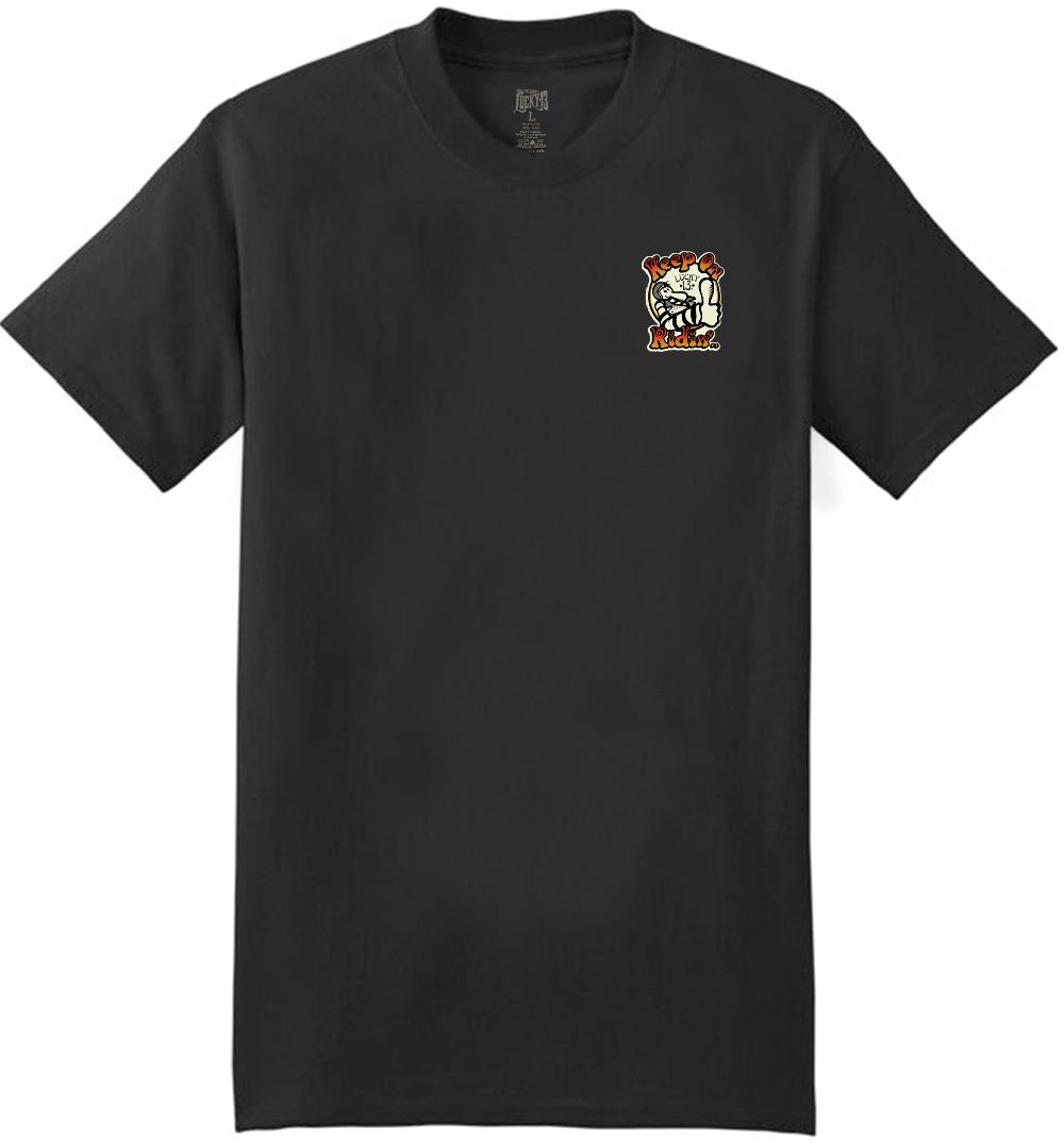 Lucky 13 KEEP ON RIDIN’ Men’s Short Sleeve Tee Shirt By Lucky 13 Black – Lucky13apparel