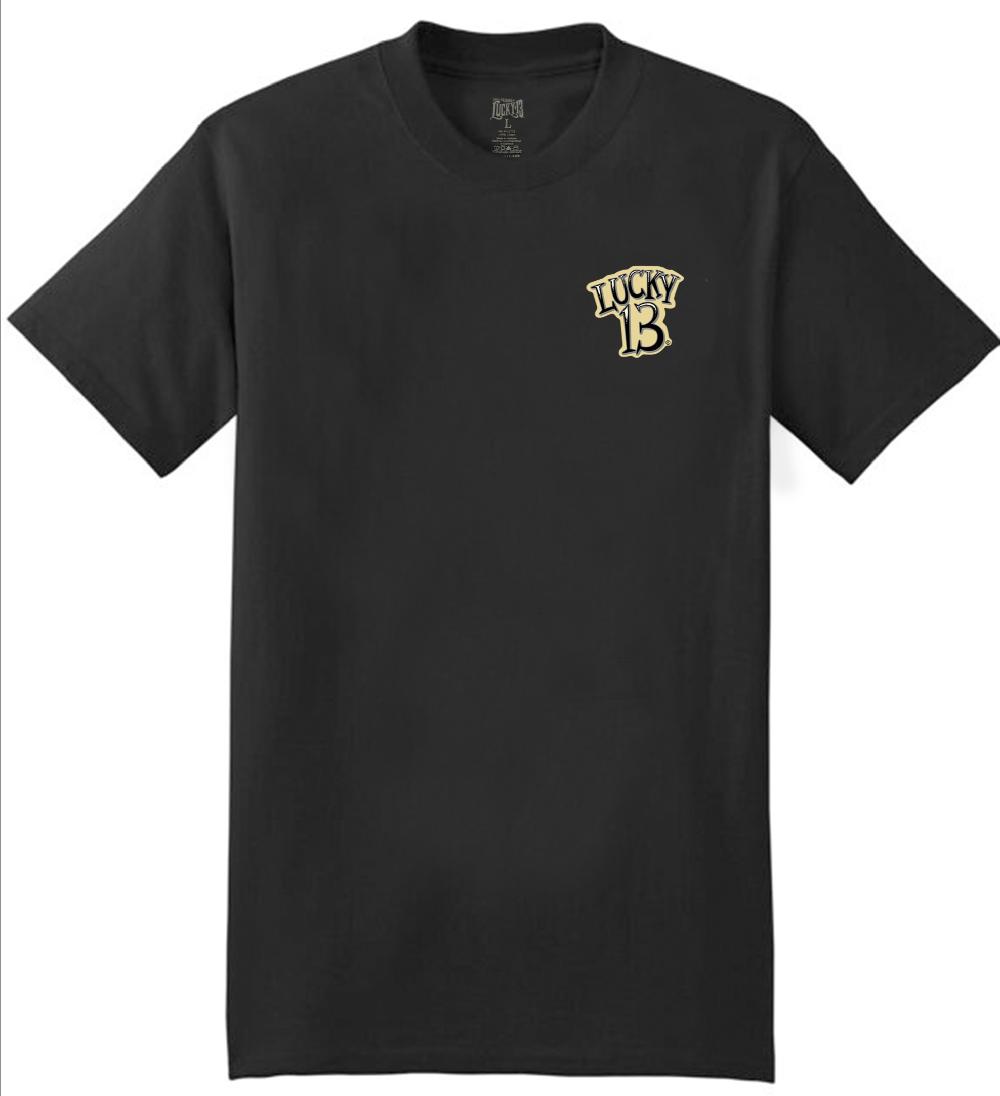 Lucky 13 KING OF LOSERS Men’s Short Sleeve Tee Shirt By Lucky 13 Black – Lucky13apparel