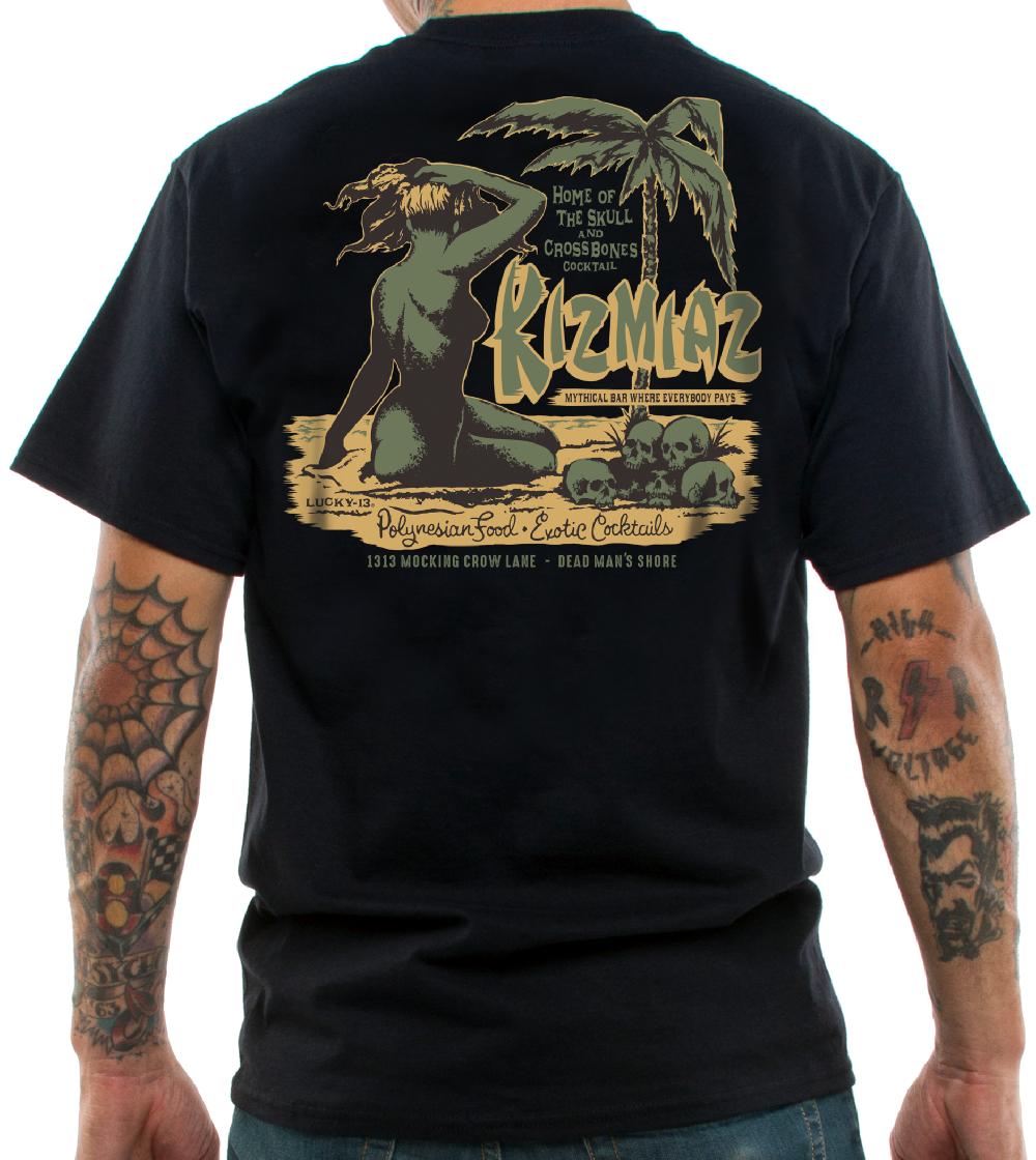 Lucky 13 KIZMIAZ Men’s Short Sleeve Tee Shirt By Lucky 13 Black – Lucky13apparel