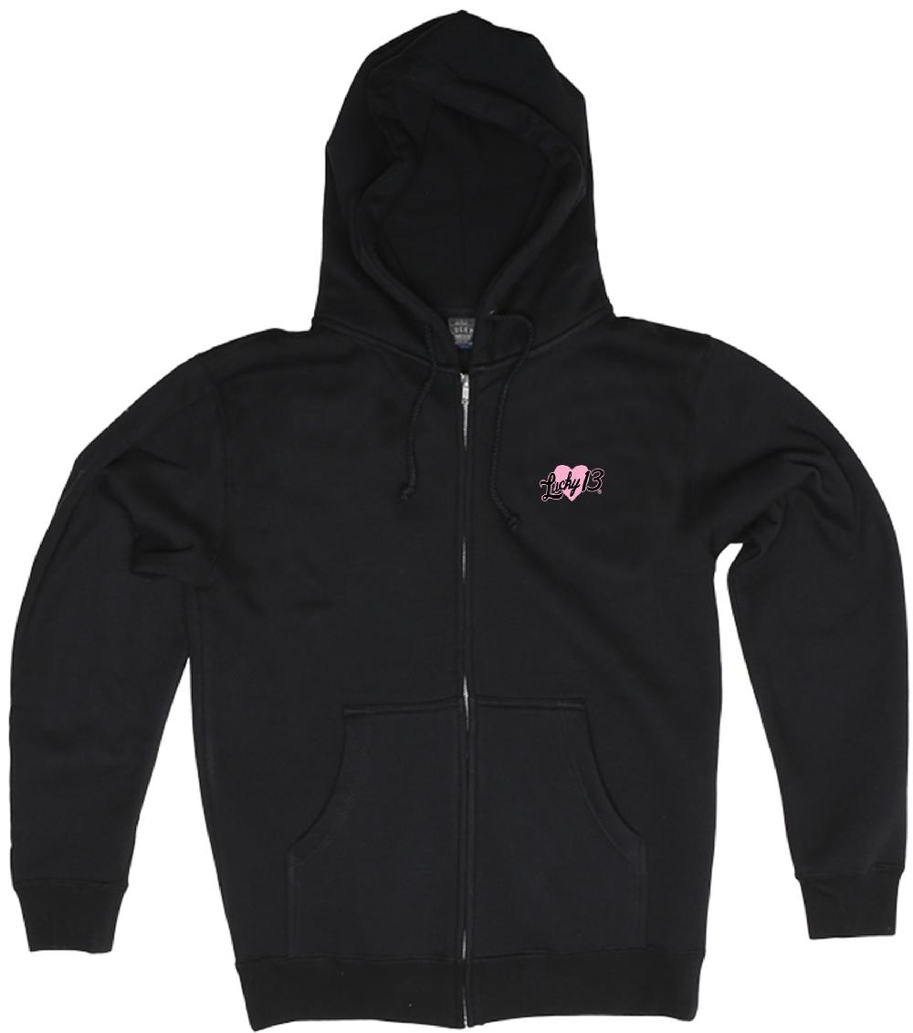 Lucky 13 LATER BITCHES Hooded Zip Up Lightweight Sweatshirt Black – Lucky13apparel