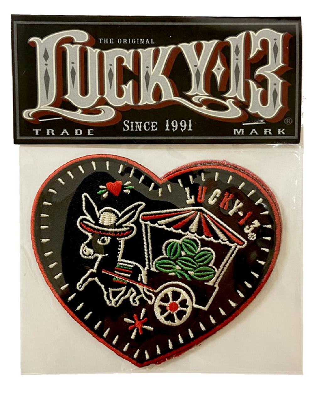 Lucky 13 LOS DONKEYS Heart Patches - 1 Pack Of 2 Of Each Heart Design. Assorted – Lucky13apparel