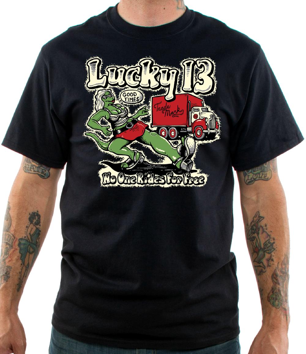 Lucky 13 LOT LIZARD Mens Comfort Tee Black – Lucky13apparel