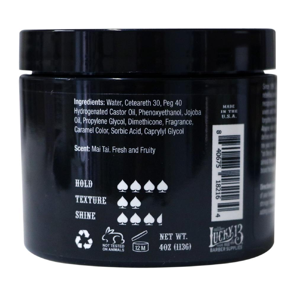 Lucky 13 Lucky-13 CLASSIC Pomade (HIGH HOLD/SHINE) - Individual Unit Mai Tai – Lucky13apparel