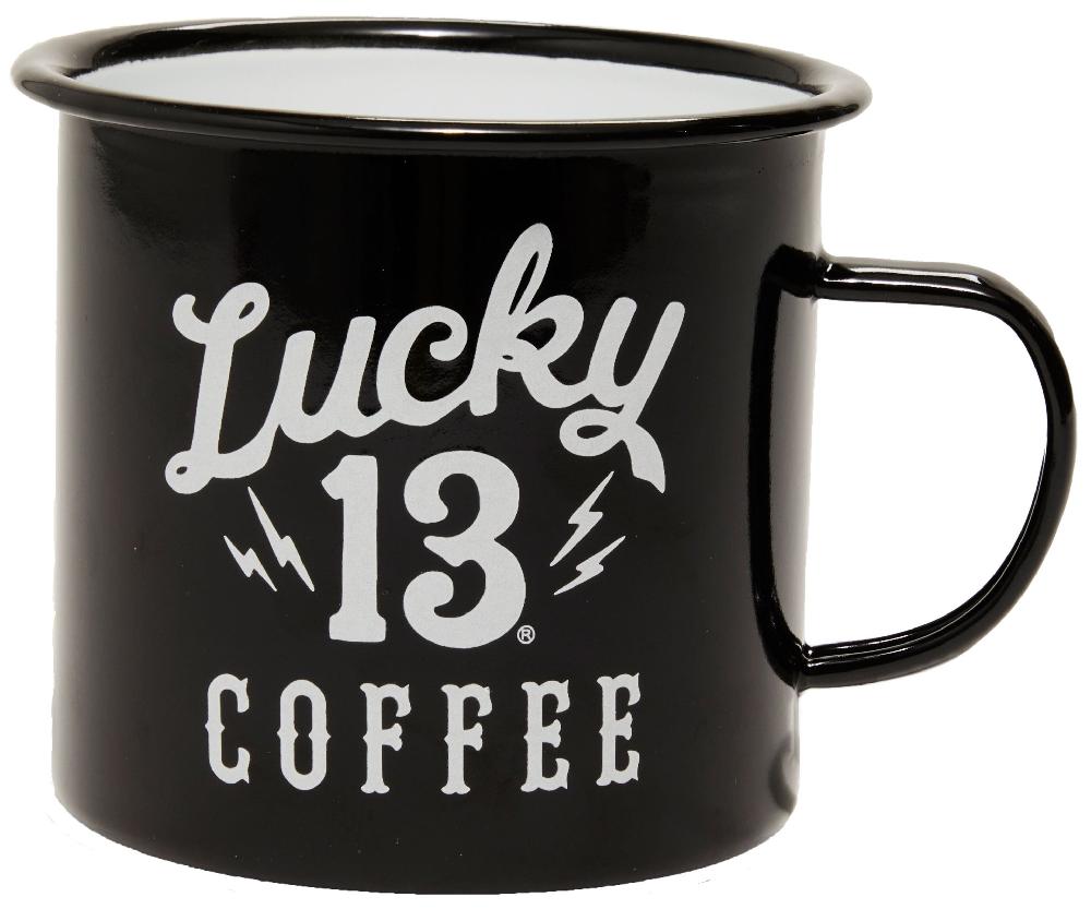 lucky 13 LUCKY 13 COFFEE MUG - SHOCKER LOGO 24 oz Black – Lucky13apparel