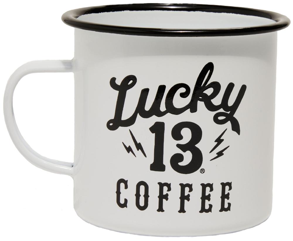 Lucky 13 LUCKY 13 COFFEE MUG - SHOCKER LOGO 24 Oz White – Lucky13apparel
