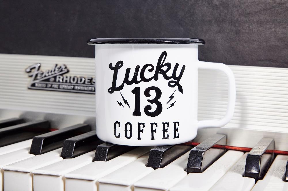 Lucky 13 LUCKY 13 COFFEE MUG - SHOCKER LOGO 24 Oz White – Lucky13apparel
