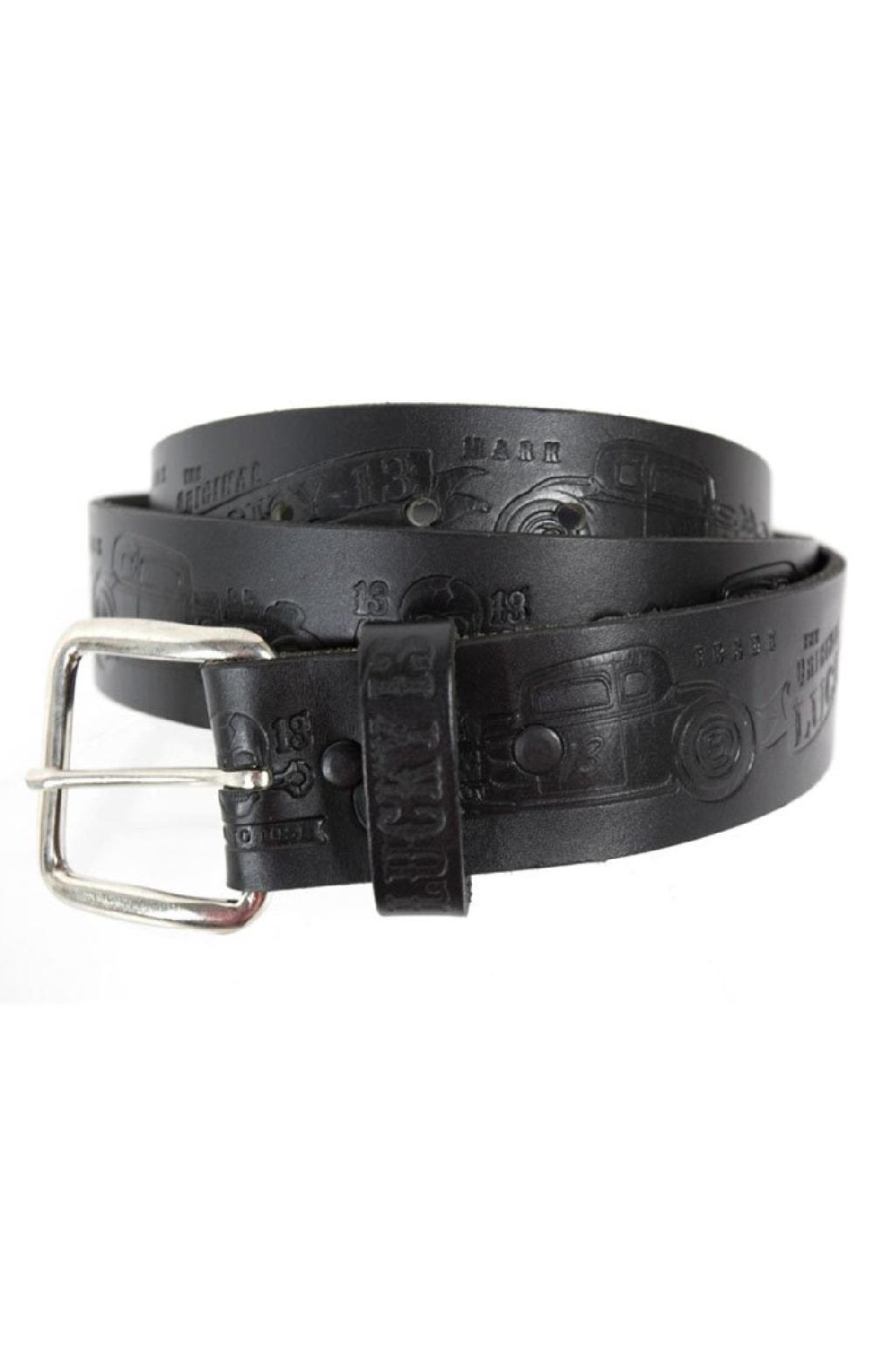 Lucky 13 Lucky 13 Coupe 13 Embossed Leather Belt Black – Lucky13apparel